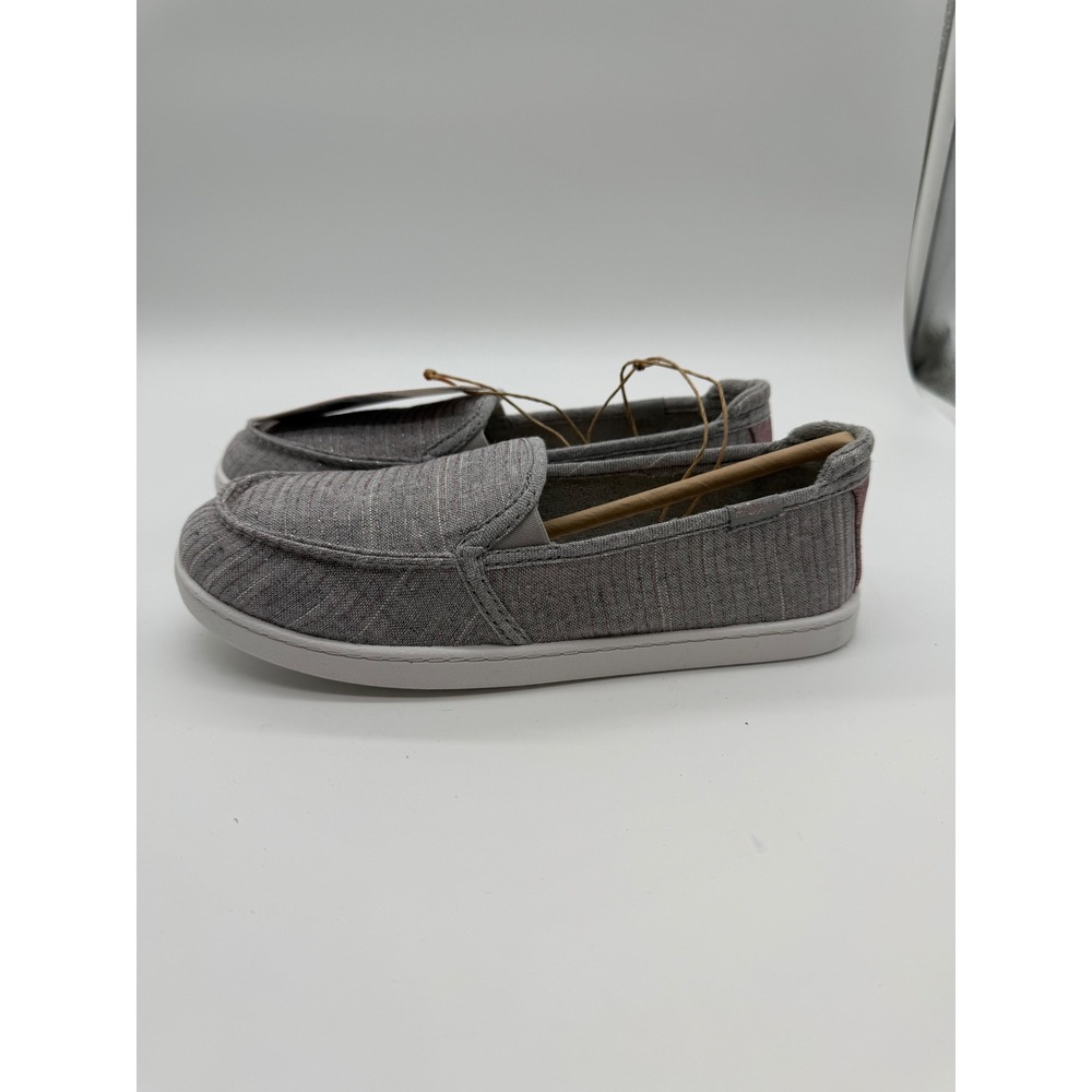 Roxy Minnow Grey Glitter Slip On Sneakers Womens 4 Grey Gris New